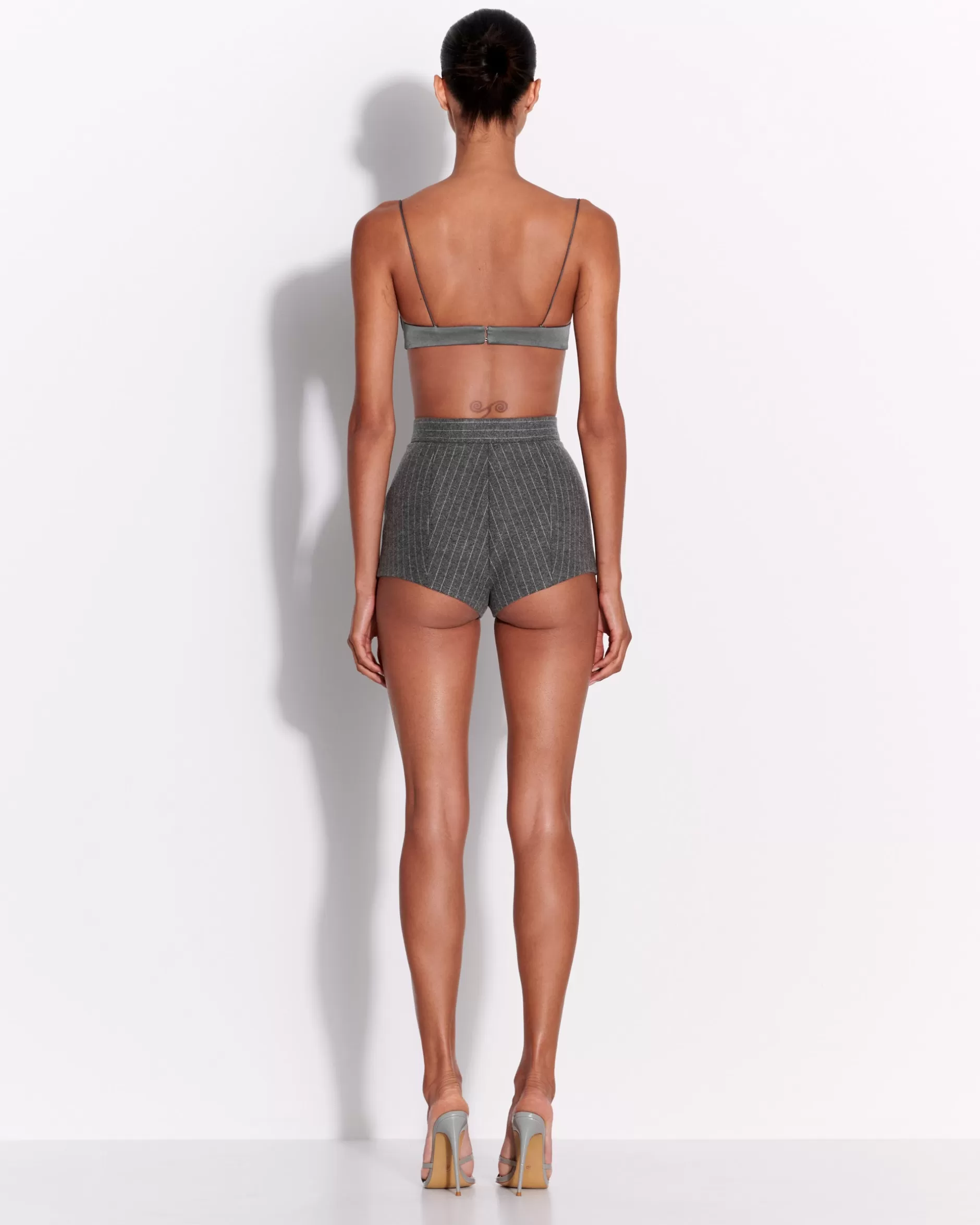 Bra Top in Wool Pinstripe | Alex Perry Sale