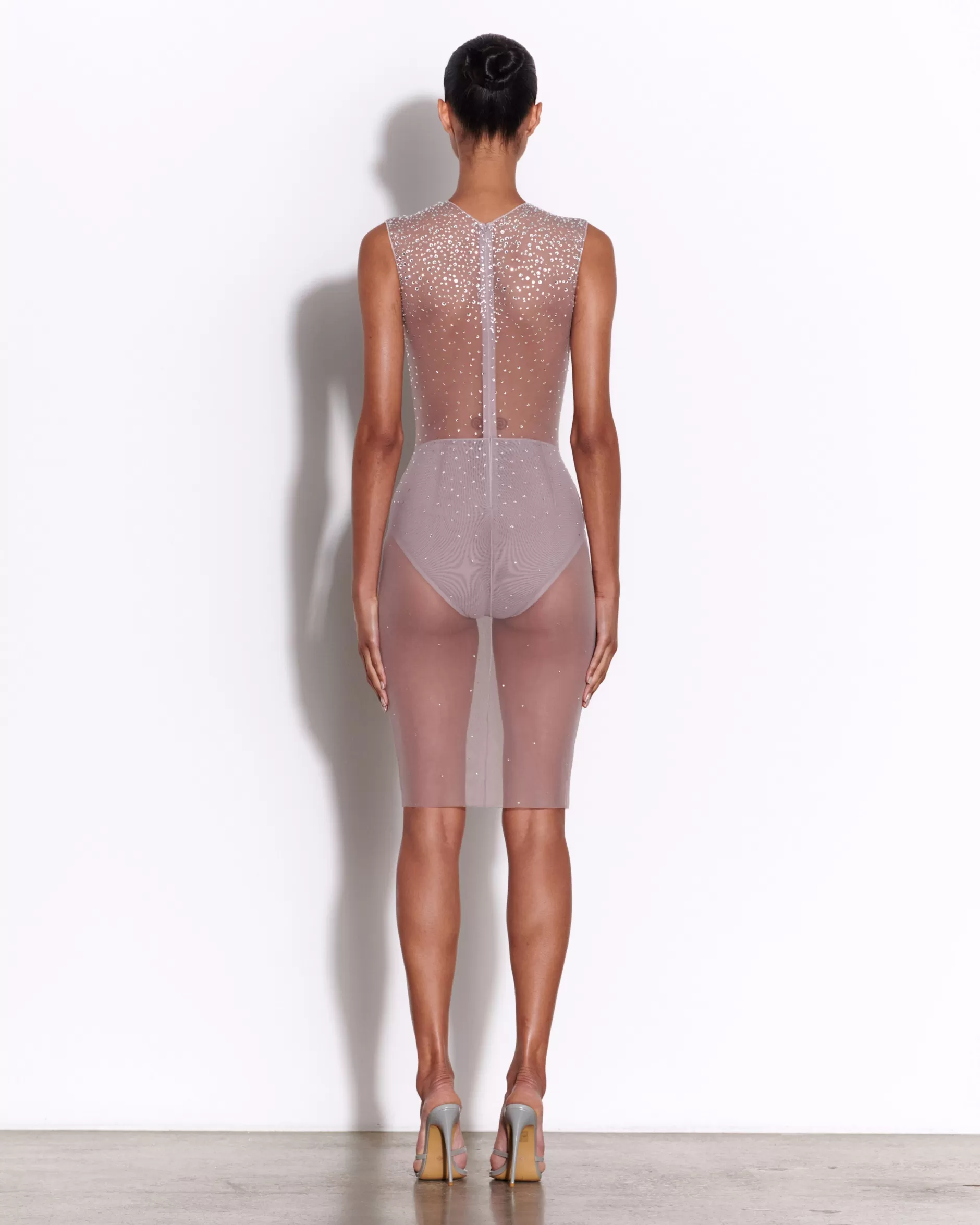 Crew Dress in Crystal Mesh | Alex Perry New